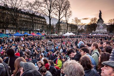 Nuit Debout place de la République le10 avril 2016